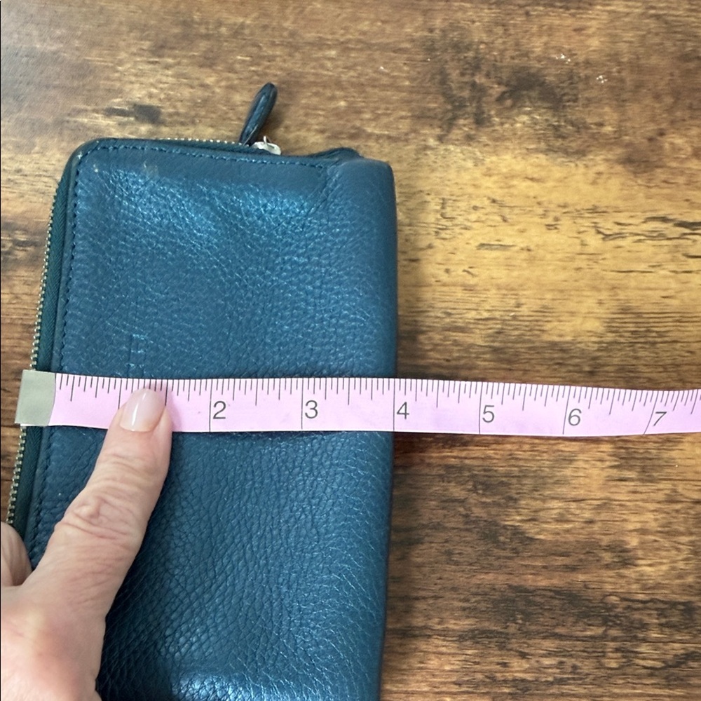 Coach Navy Leather Wristlet - Picture 9 of 9
